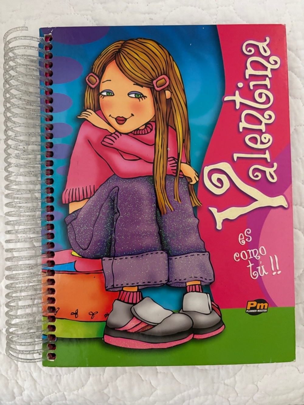 Vintage Planner With Stickers In Spanish